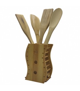 Köögitarvikute komplekt, bambusest 4tk