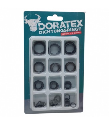 Tihendusrõngad erinevad must 50tk