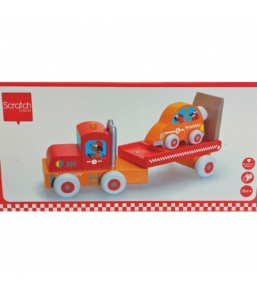 Puidust auto käruga Scratch