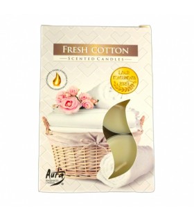 Teeküünlad Fresh Cotton, Scented 6tk