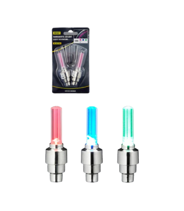 LED-tuli jalagratta ventiilile, värviline 2tk