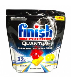 Nõudepesutabletid, Finish Quantum, Ultimate, Lemon 32tk