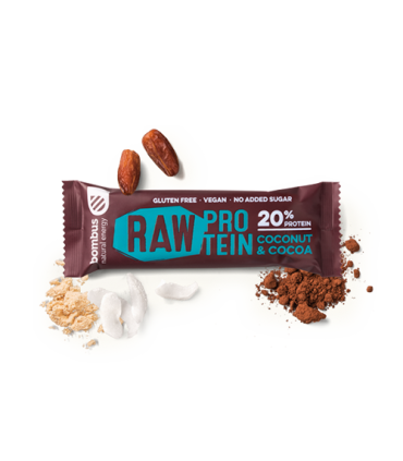 Proteiinibatoon Raw, Bombus, kakao ja kookos 50g