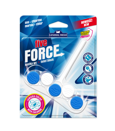 WC värskendaja klooriga, Five Force, ookeani aroom 50g