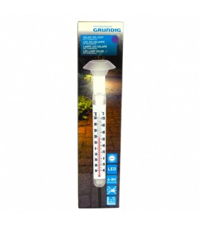 Päikesepatareiga LED valgusti termomeetriga, Grundig 12,5x56cm