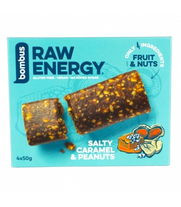 Batoonid, Raw Energy, soolakaramelll ja pähklid 4x50g