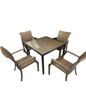 Õuemööbli komplekt, laud ja 4 tooli