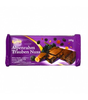 Shokolaad Alpenrahm kreeka pähklitega 100 g