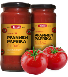 Tomatikaste Helios, krõmpsuva paprika ja sibulaga BILBAO 420g