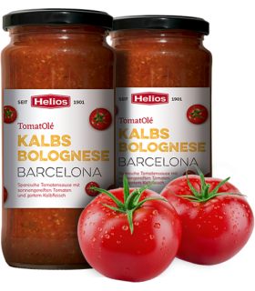 Tomatikaste Helios, päikeseküpsete tomatite ja pehme vasikalihaga,Barcelona 420g