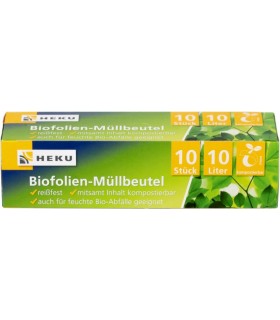 Prügikotid Bio HEKU biolagunev, roheline 10l, 10tk
