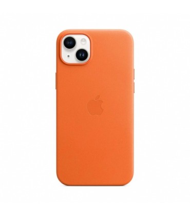 iPhone 14 Plus Leather Case with MagSafe - Orange