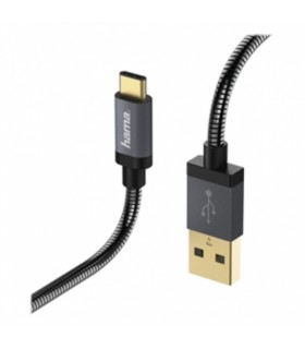 Kaabel Hama USB A - USB C, 1,5m, hall