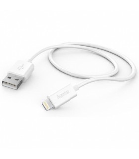 Kaabel Hama USB A - Lightning, 1m, valge