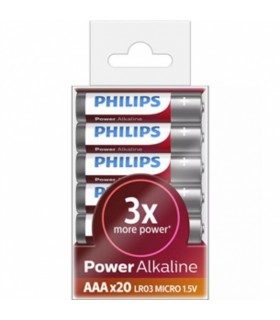 Patarei Philips LR03P AAA 20tk Power Alkaline