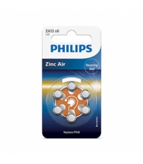 Patarei Philips ZA13 1.4 V 6 tk Zinc Air (PR48)
