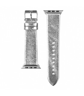 Laut Apple Watch rihm Metallic Leather 38/40mm, hõbedane