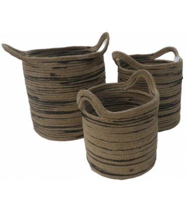 Korv sangadega, Jute 30x30cm, must