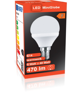 Lambipirn LED G45, E14 5W 470lm