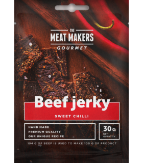 Suitsune veise snäkk sweet chilliga Jerky, The Meat Makers 30g