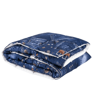 Tekk 150x200cm, valge-teksa mustriga, 250 g/m2