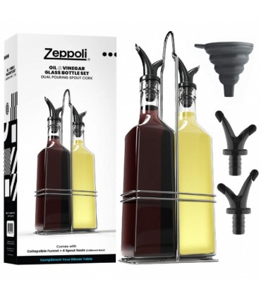 Õli-ja äädikapudeli komplekt, Zeppoli 500ml