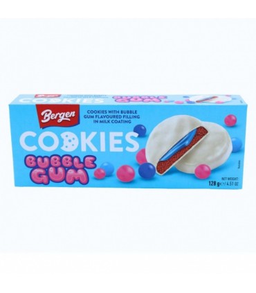 Küpsised närimiskummi ja valge šokolaadi maitselised, Bergen 128g