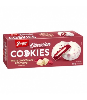 Red Velvet küpsised valge šokolaadiga, Bergen 128g