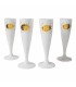 Šampusepokaalid, JENS Living, valge-kuldne, 4tk