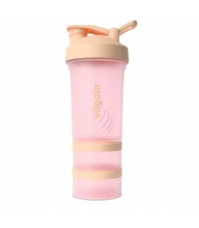 Sheiker Pro 2Go, Vilgain, roosa-beež 450 ml + 150 ml + 100 ml