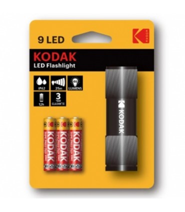 Taskulamp LED, Kodak, must, 3xAAA