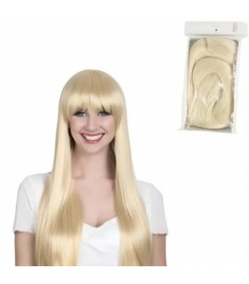 Parukas blond, pikad juuksed