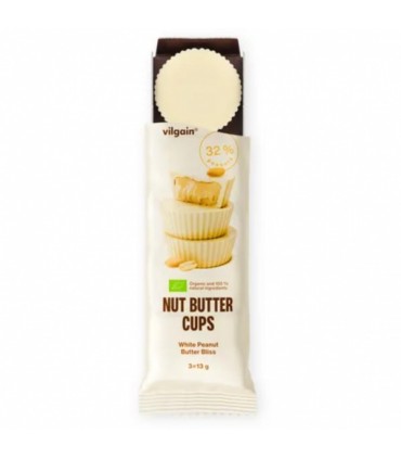 Šokolaaditops valge šokolaadi ja maapähkliga, Vilgain 3x13g