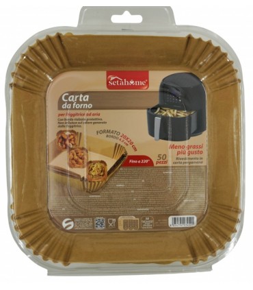 Küpsetusvormid kuumaõhufritüürile 20x20x4.5cm, kandiline 50tk