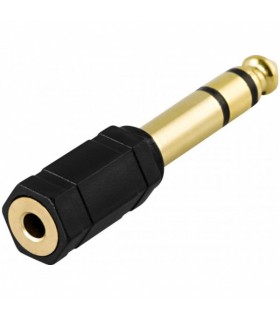 Adapter Deltaco 3.5mm ema - 6.3mm isa, R00180001, must