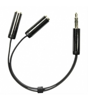 Pro MiniJack 3.5mm splitter (2F - 1M) - Stereo - Black