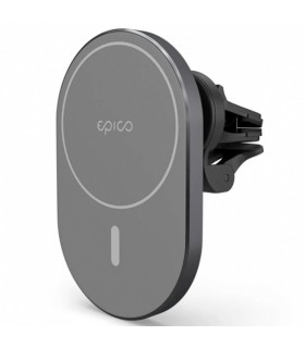 Epico Ellipse Wireless Car Charger (MagSafe compatible) 15W/10W/7,5W + 18W QC - Space Gray
