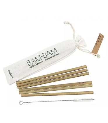 Joogikõrred puhastusharjaga, Bam Bam, bambusest 6tk