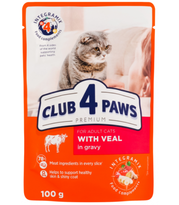 Kassieine, veiseliha kastmes, CLUB4PAWS Premium 100g