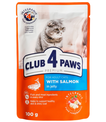 Kassieine, lõhe kastmes, CLUB4PAWS Premium 100g