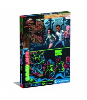 Puzzle 104 tk Jurassic World Glowing Clementoni