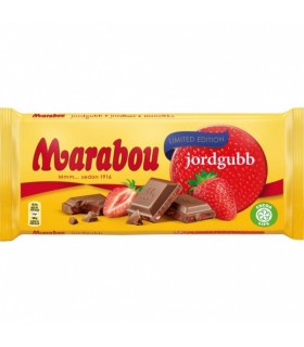 Šokolaad maasika tükkidega, Marabou 185g