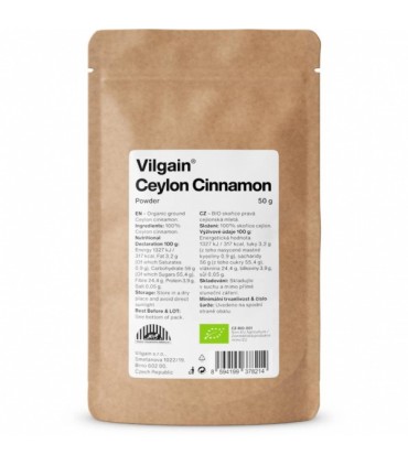 Jahvatatud tseiloni kaneel, Vilgain, orgaaniline 50g