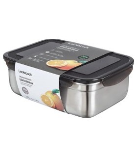 Säilituskarp kaanega 2.7L, LocknLock, roostevaba teras