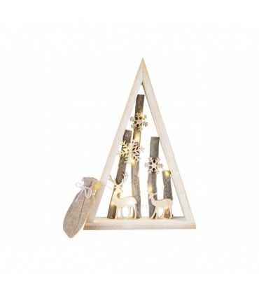 Dekoratiivne kuusepuu LED valgustusega, puidust