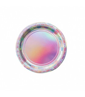 Ühekordsed taldrikud 23cm, läikiv värviline 8tk