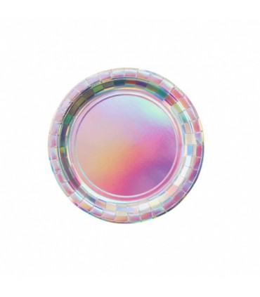 Ühekordsed taldrikud 23cm, läikiv värviline 8tk