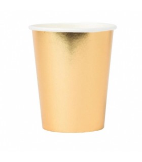 Ühekordsed topsid 250ml, läikiv kuldne 8tk