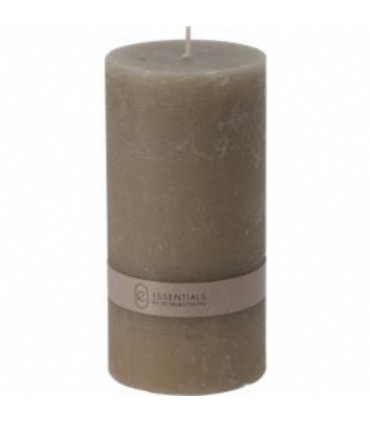 Küünal pillar 7x14cm, Home&Styling, mid taupe