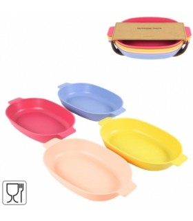 Taldrikud värvilised plast 24cm 4tk